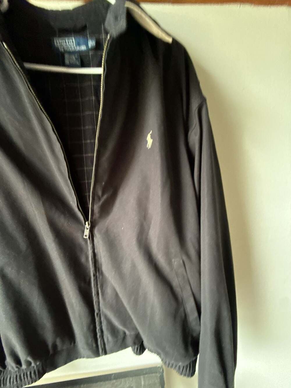 Polo Ralph Lauren Windbreaker Jacket Size XL Black Lined - Picture 3 of 6